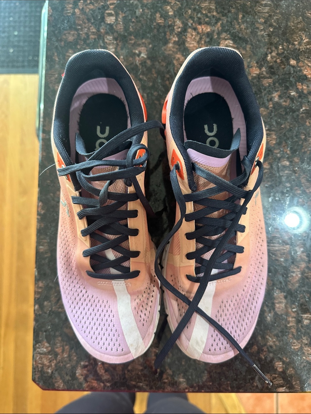 On Running Pink and Orange Women's Running Shoes